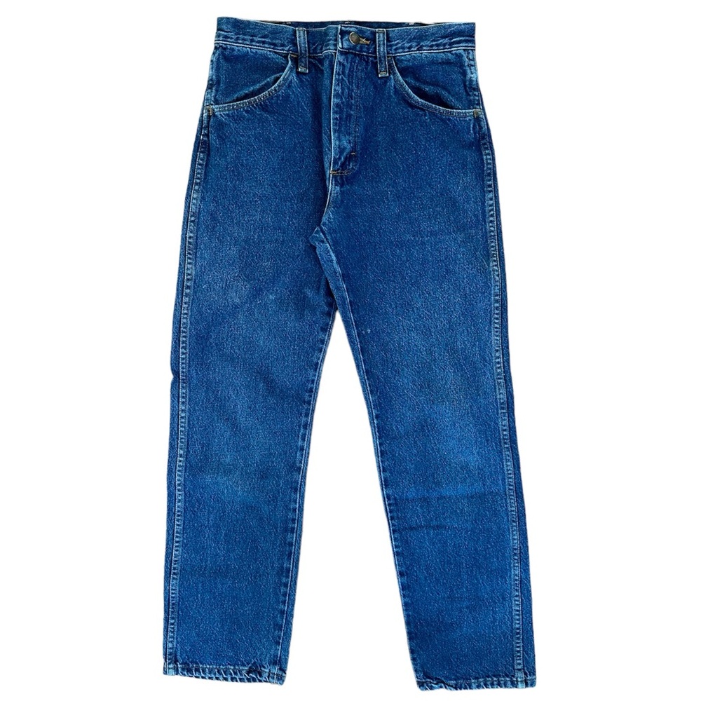 Rustler Brand Dark/Indigo Wash Baggy High Rise Straight Leg Denim Jeans 28”